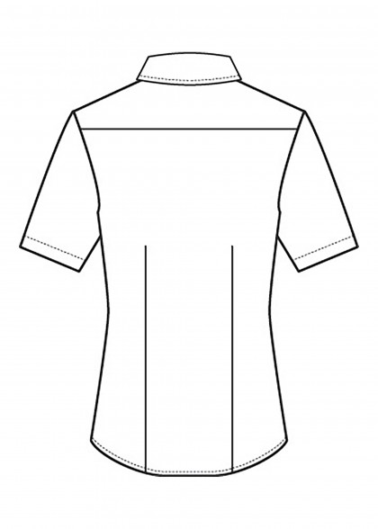 Stretch Damenbluse Regular Fit Greiff Zeichnung hinten