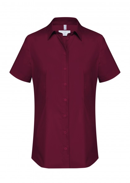Stretch-Bluse Damen Bordeaux Greiff vorne