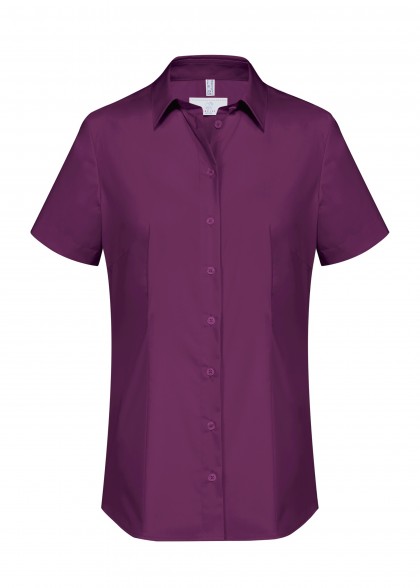 Damen Stretch-Bluse Brombeer Greiff Vorderseite