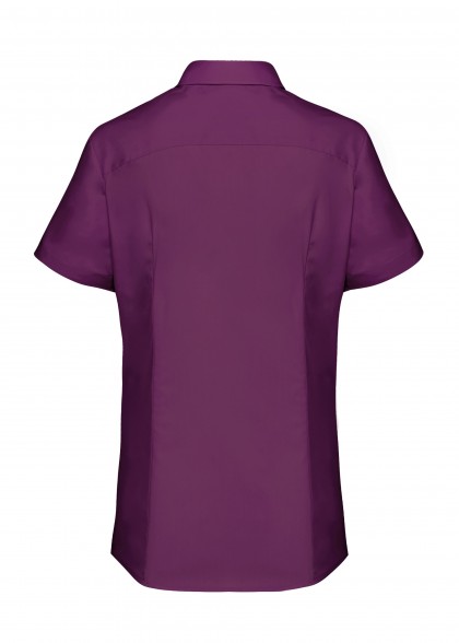 Damen Stretch-Bluse Brombeer Greiff Rückseite