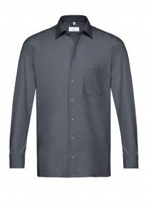 Herren-Langarmhemd in Anthrazit / Regular Fit