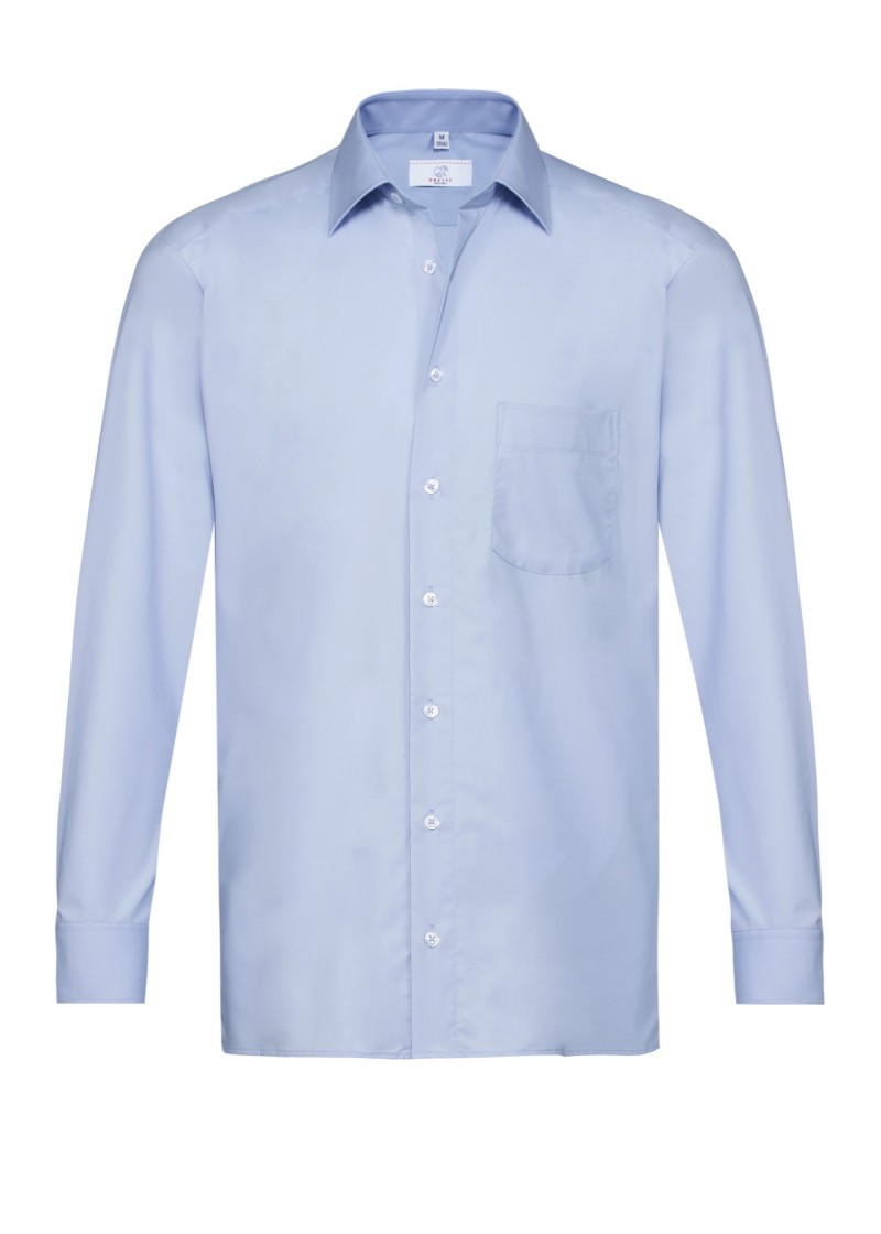 Herren-Langarmhemd in Hellblau / Regular Fit