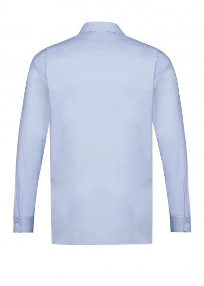langarm Herren-Hemd Hellblau von Greiff hinten