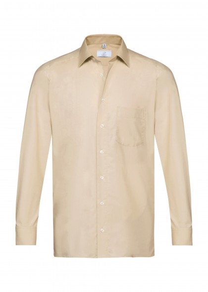 Herren-Hemd langarm in Beige von Greiff vorne