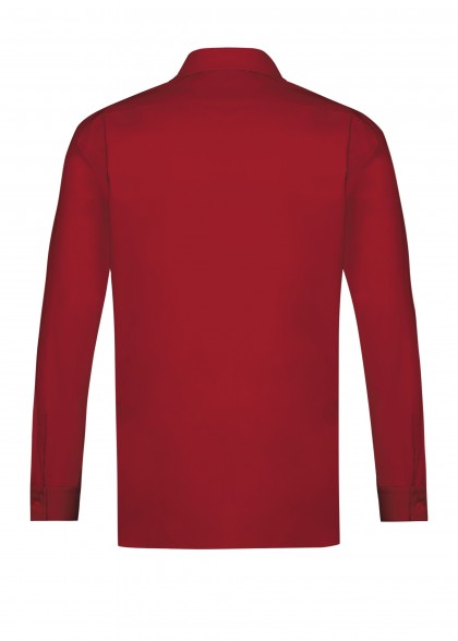 rotes Herren-Hemd Langarm von Greiff Rückansicht