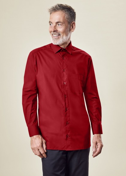 langarm Hemd für Herren in Rot von Greiff Modelbild