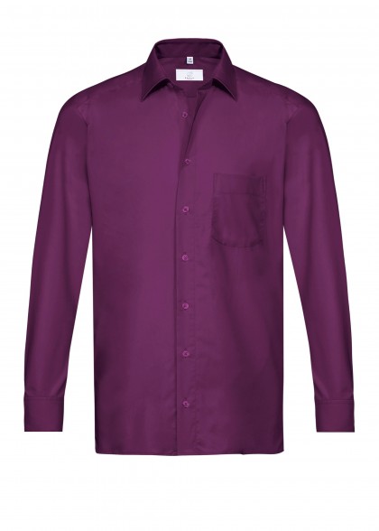 Langarm Herren-Hemd Brombeer von Greiff vorne