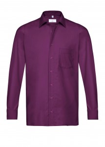 Langarm Herren-Hemd Brombeer von Greiff vorne
