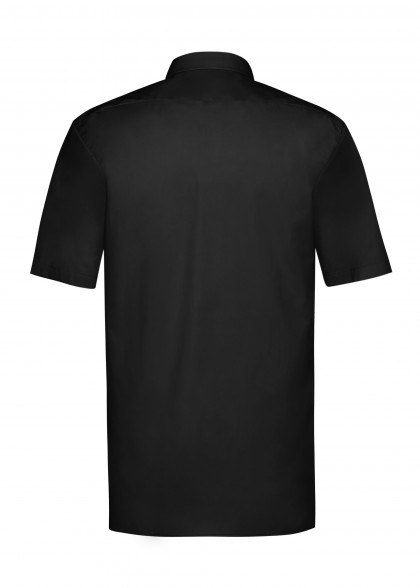 Herren-Hemd kurzarm in Schwarz von Greiff hinten