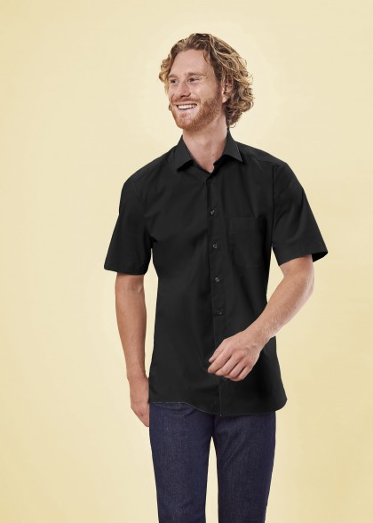 schwarzes Kurzarm-Hemd für Herren von Greiff Model