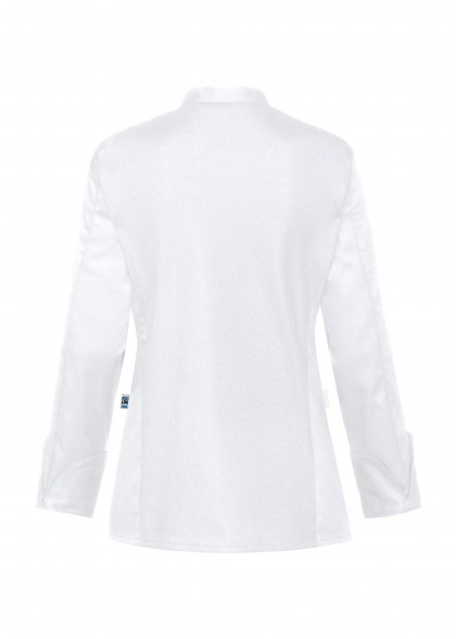 Kochjacke Langarm für Damen in Weiß Greiff hinten