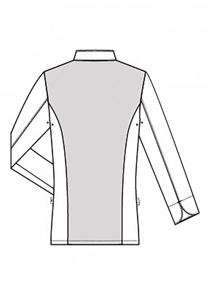 Langarm Kochjacke für Damen von Greiff Zeichnung hinten