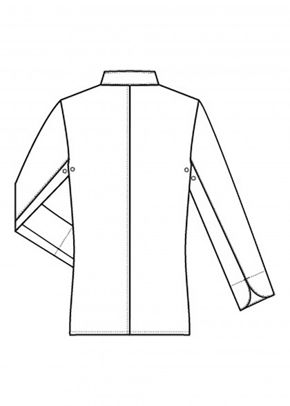 Kochjacke für Damen von Greiff Cuisine Basic Zeichnung hinten