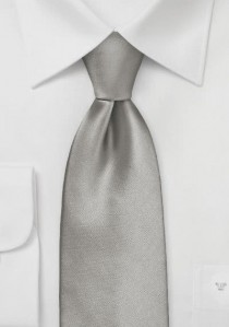  - Extra lange Krawatte monochrom altsilber