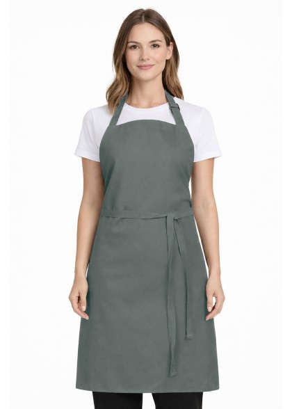 Latzschürze in Grau von chefmade mit Model