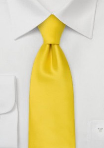  - Lange Krawatte einfarbig gelb