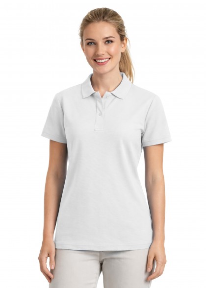 weißes Damen Poloshirt chefmade Modelbild