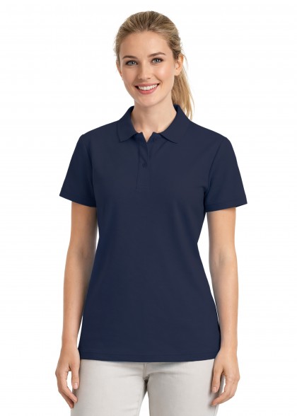 marineblaue Damen Poloshirt chefmade Modelbild
