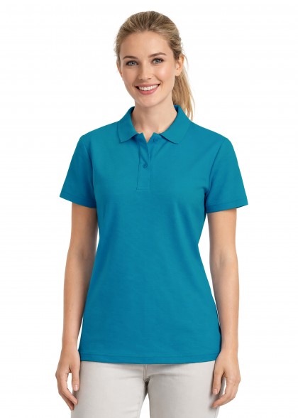 Damen Poloshirt Petrol chefmade Modelbild