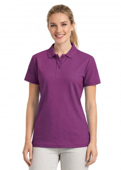 violettes Damen Poloshirt chefmade Modelbild