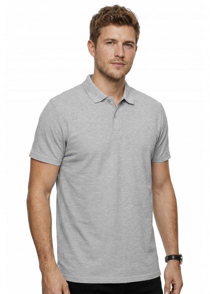 hellgraues Herren Poloshirt chefmade Modelbild