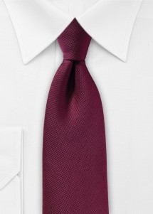  - Bordeauxrote Krawatte mit feiner Punktstruktur