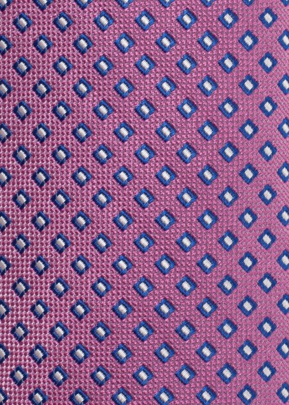 Mikrofaser-Einstecktuch in Lila mit Muster in Blau und Weiß Detail