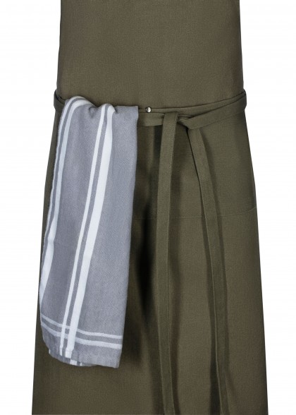 Twill-Latzschürze Unisex in Dark Green Detailbild
