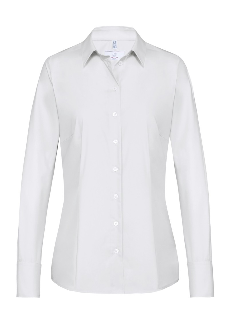 Hemdbluse für Damen in weiß (Regular Fit)