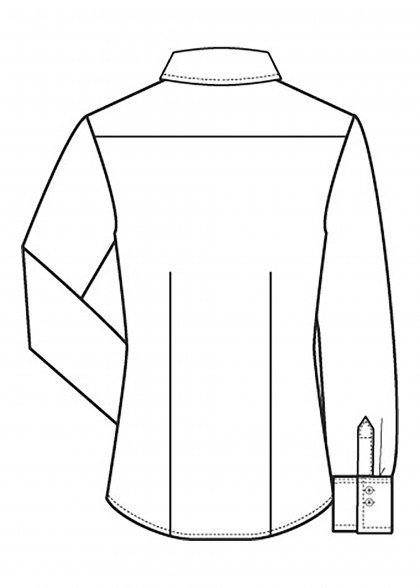 Damen-Bluse Zeichnung hinten