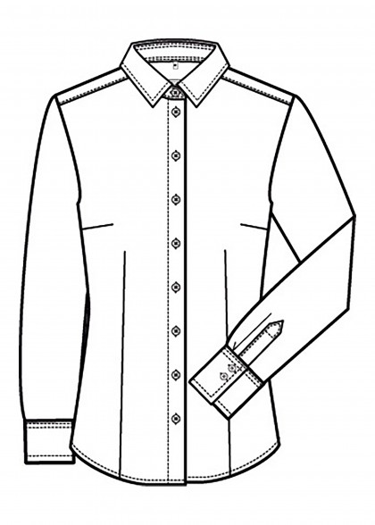 Damen-Bluse Zeichnung vorne