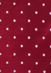 Clip-Krawatte Pünktchen rot weiß