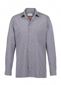 Herren-Hemd kariert in Blau von Greiff vorne