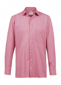 Herren-Hemd kariert in Rot von Greiff vorne