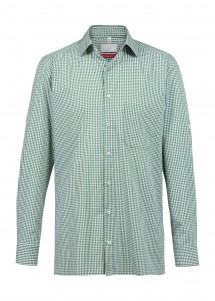 Hemd für Herren kariert in Grün von Greiff vorne