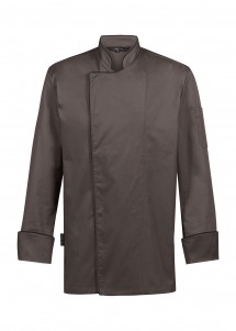 Herren-Kochjacke in Taupe von Greiff vorne