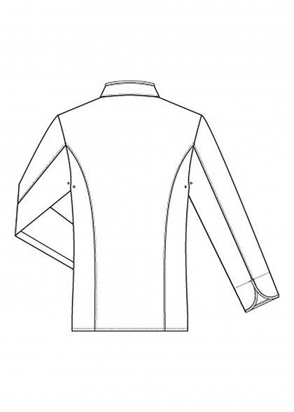 Kochjacke für Herren von Greiff Zeichnung hinten