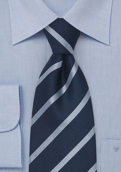 Kinder-Krawatte schmale Streifen in blau - 