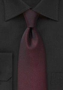  - Krawatte feingerippte Oberfläche bordeaux