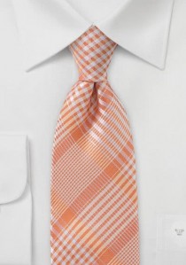  - Krawatte orange Karomuster