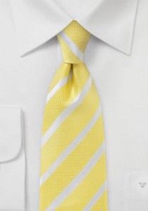  - Streifen-Krawatte goldgelb strukturiert