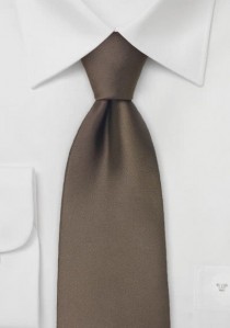  - Mikrofaser-Krawatte einfarbig helles Mokka XXL