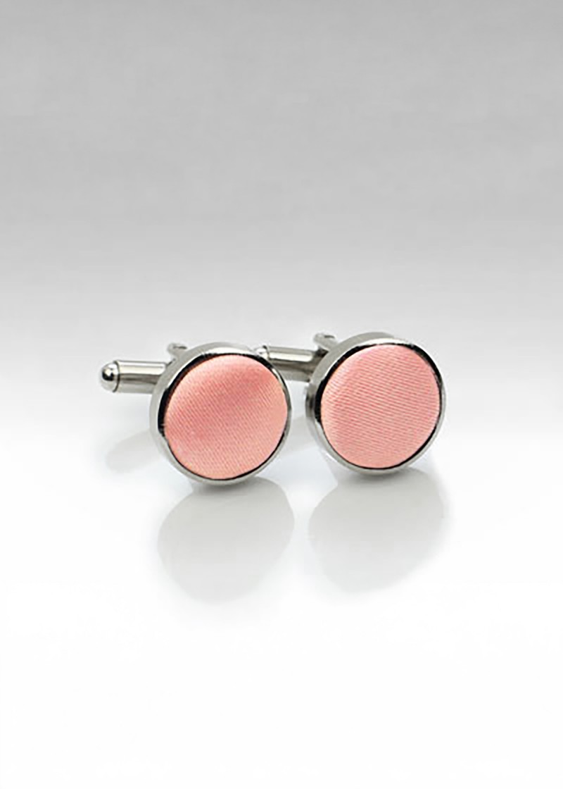Manschettenknöpfe Stoff rosa