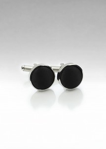  - Manschetten-Knöpfe Stoff schwarz