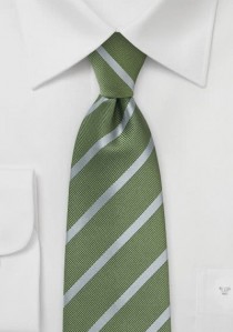  - Krawatte Streifendesign olivgrün grau