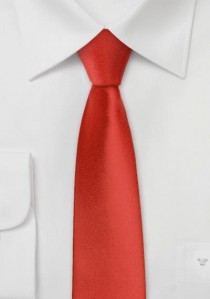 Krawatte schmal unifarben hellrot