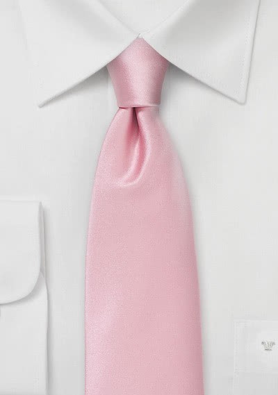 Kravatte einfarbig Poly-Faser rosa - 