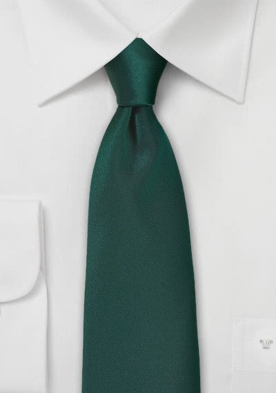 Krawatte einfarbig Poly-Faser dunkelgrün - 