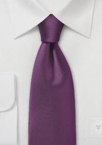  - Krawatte monochrom Poly-Faser aubergine