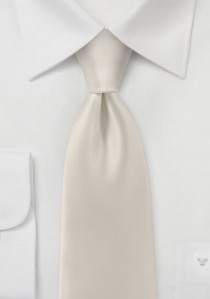  - Krawatte monochrom Poly-Faser elfenbein